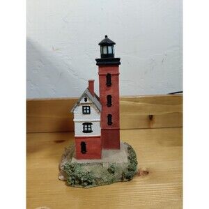Vtg 1995 Scaasis Original Inc. Lighthouse Round Island Michigan Sculpture